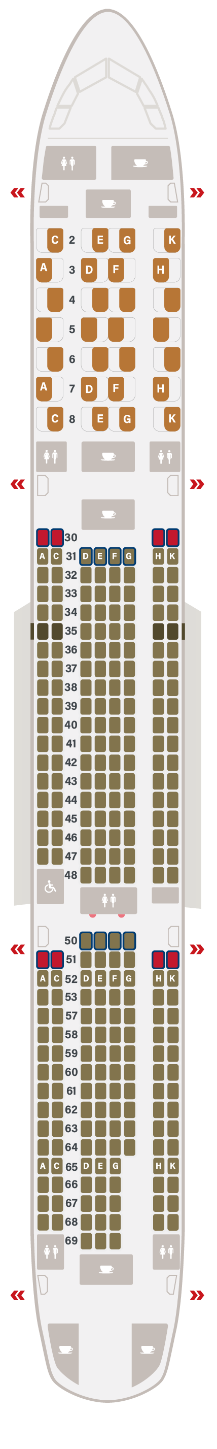 Seat Selection A330neo - STARLUX Airlines