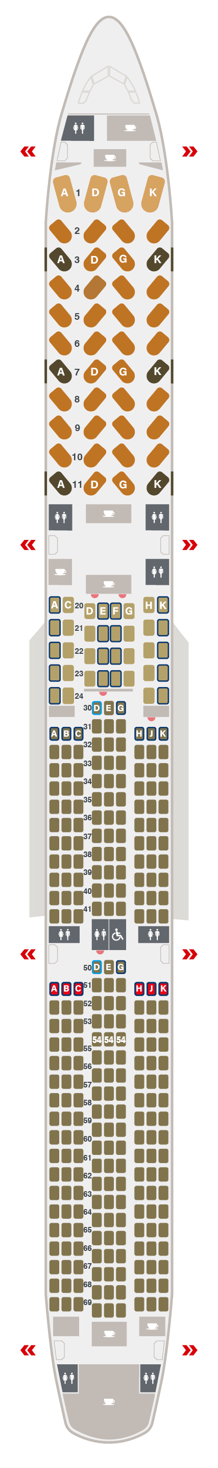 座席指定 A350-1000 - STARLUX Airlines
