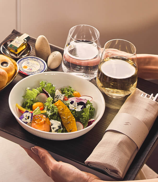 Braniff ブラニフ航空 ファーストクラス ディナーセット／機内食 ユナイテッド航空 ファーストクラス 搭乗記 サンフランシスコ