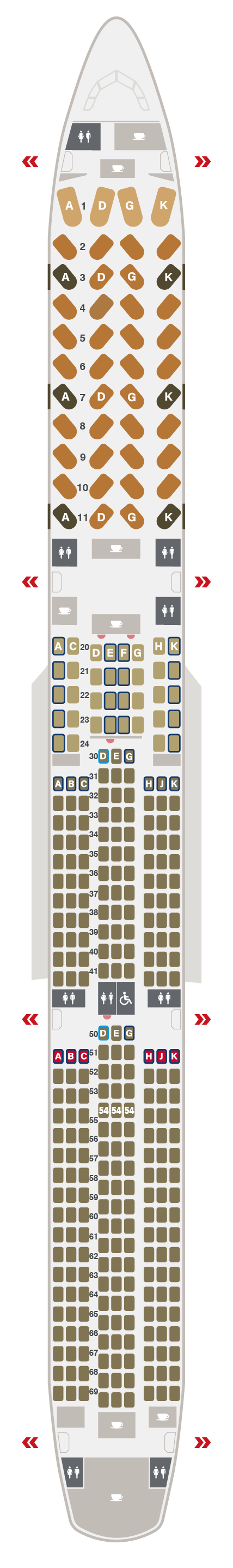 座席指定 A350-1000 - STARLUX Airlines