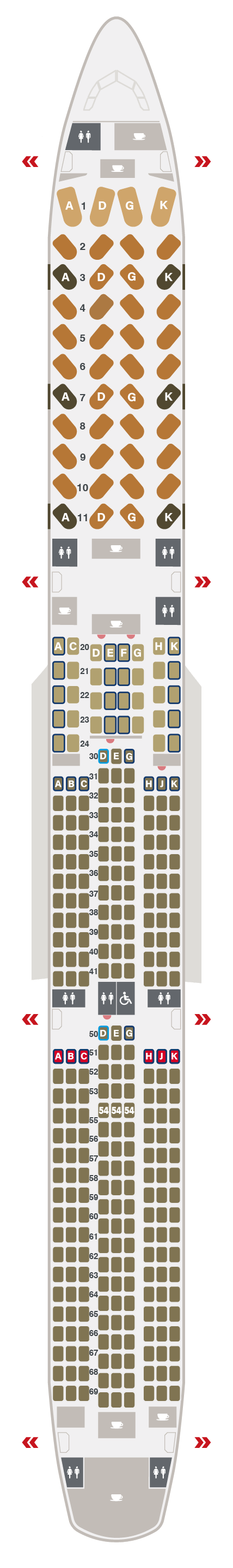 座席指定 A350-1000 - STARLUX Airlines